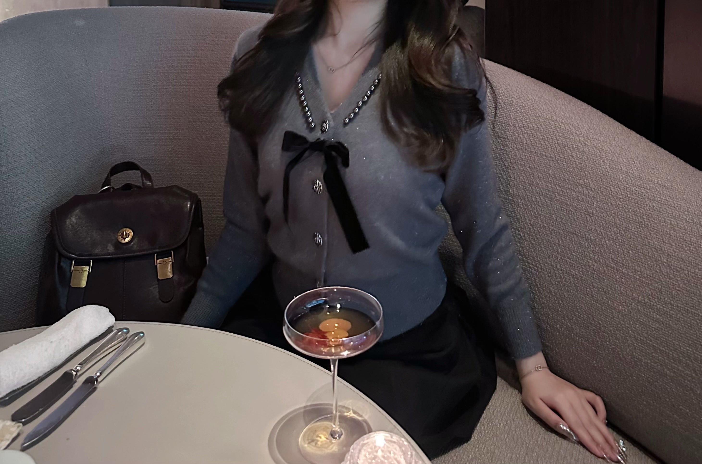 ラメリボンカーディガン KR13515