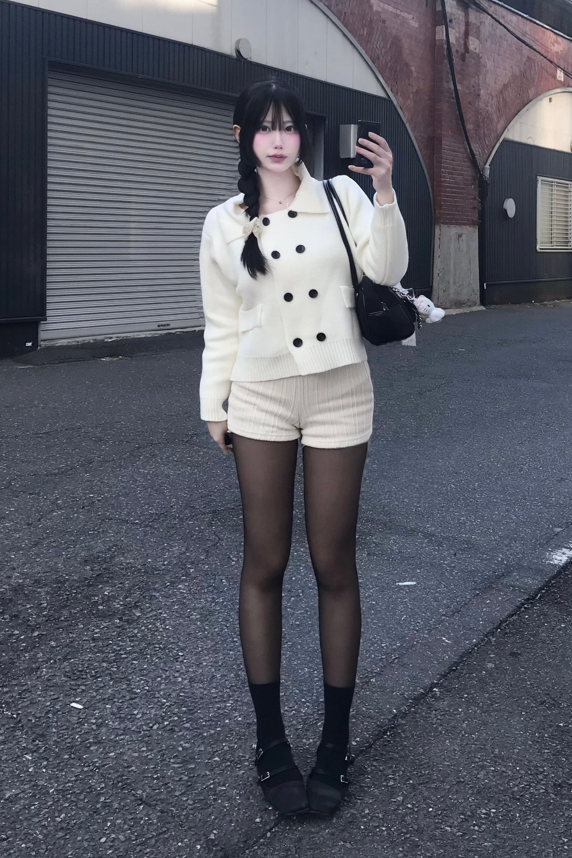 ダブルボタンニットカーディガン KR14046