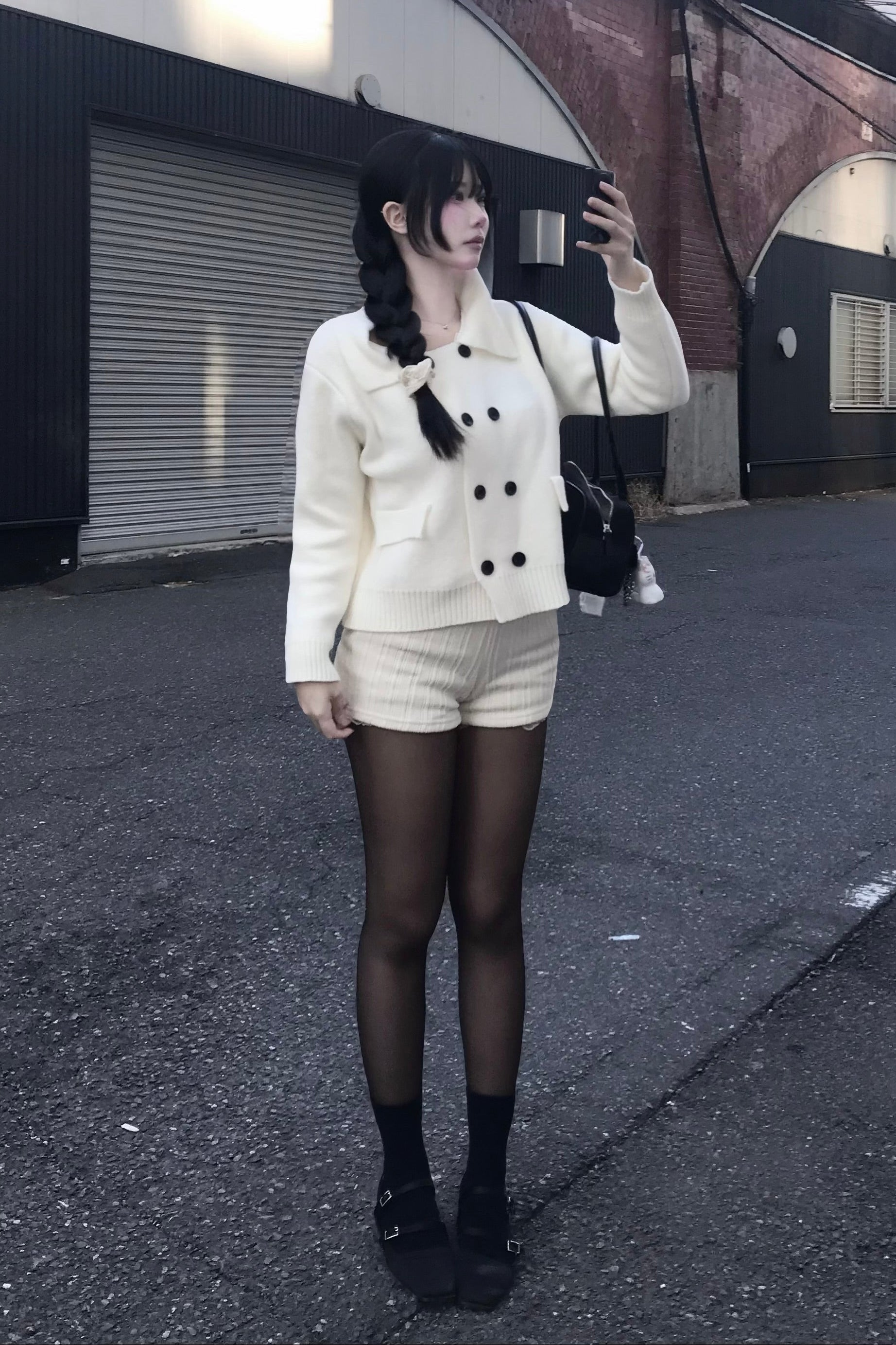 ダブルボタンニットカーディガン KR14046