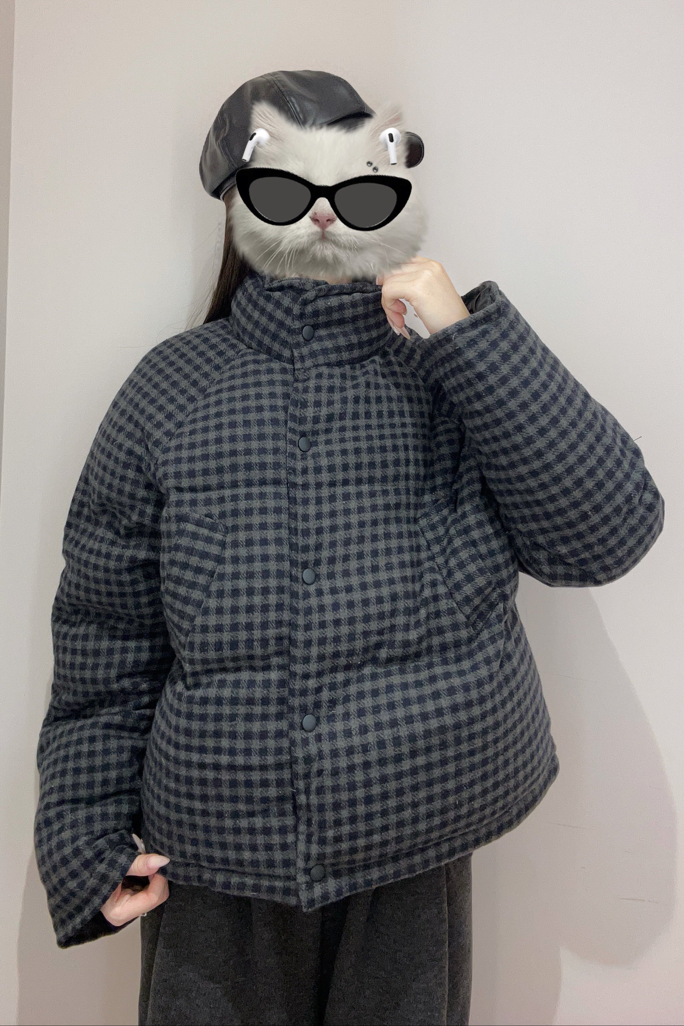 チェックダウンジャケット KR30300