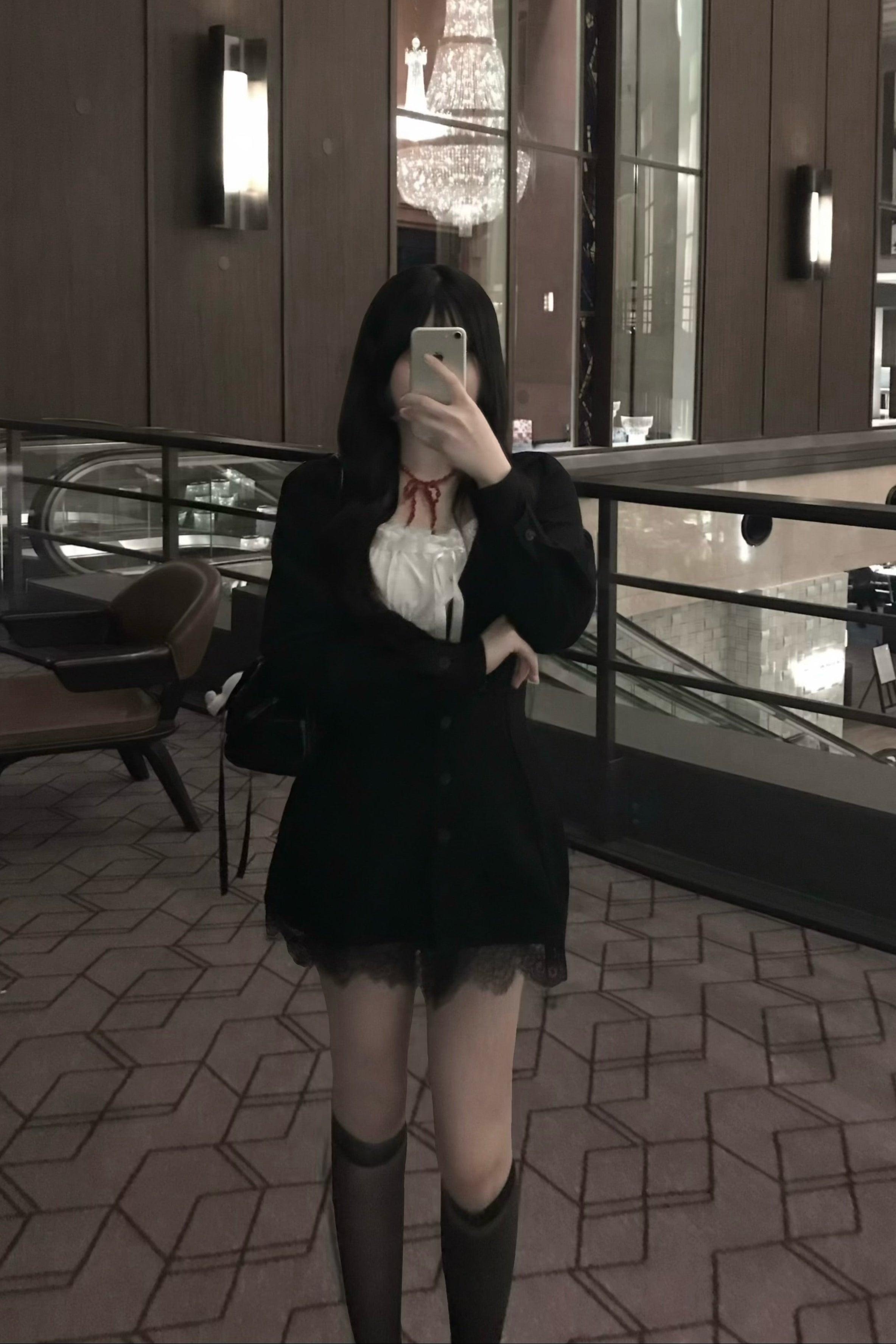 フロントボタンレースシャツワンピース KR14048