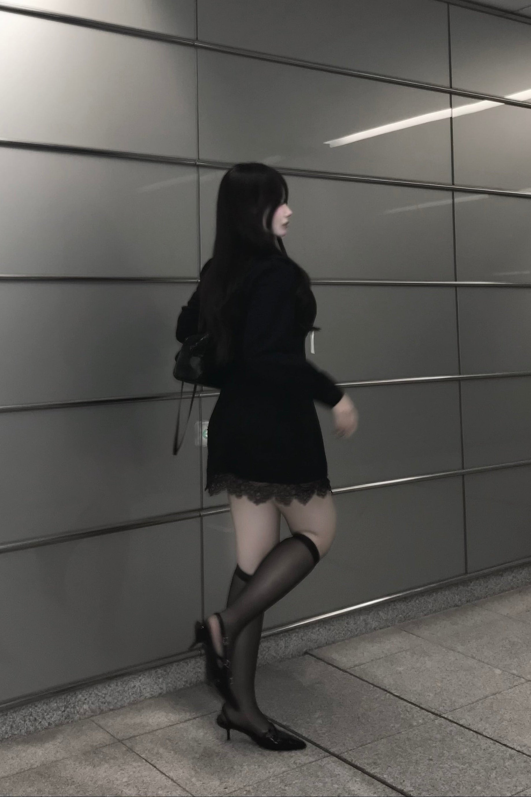 フロントボタンレースシャツワンピース KR14048