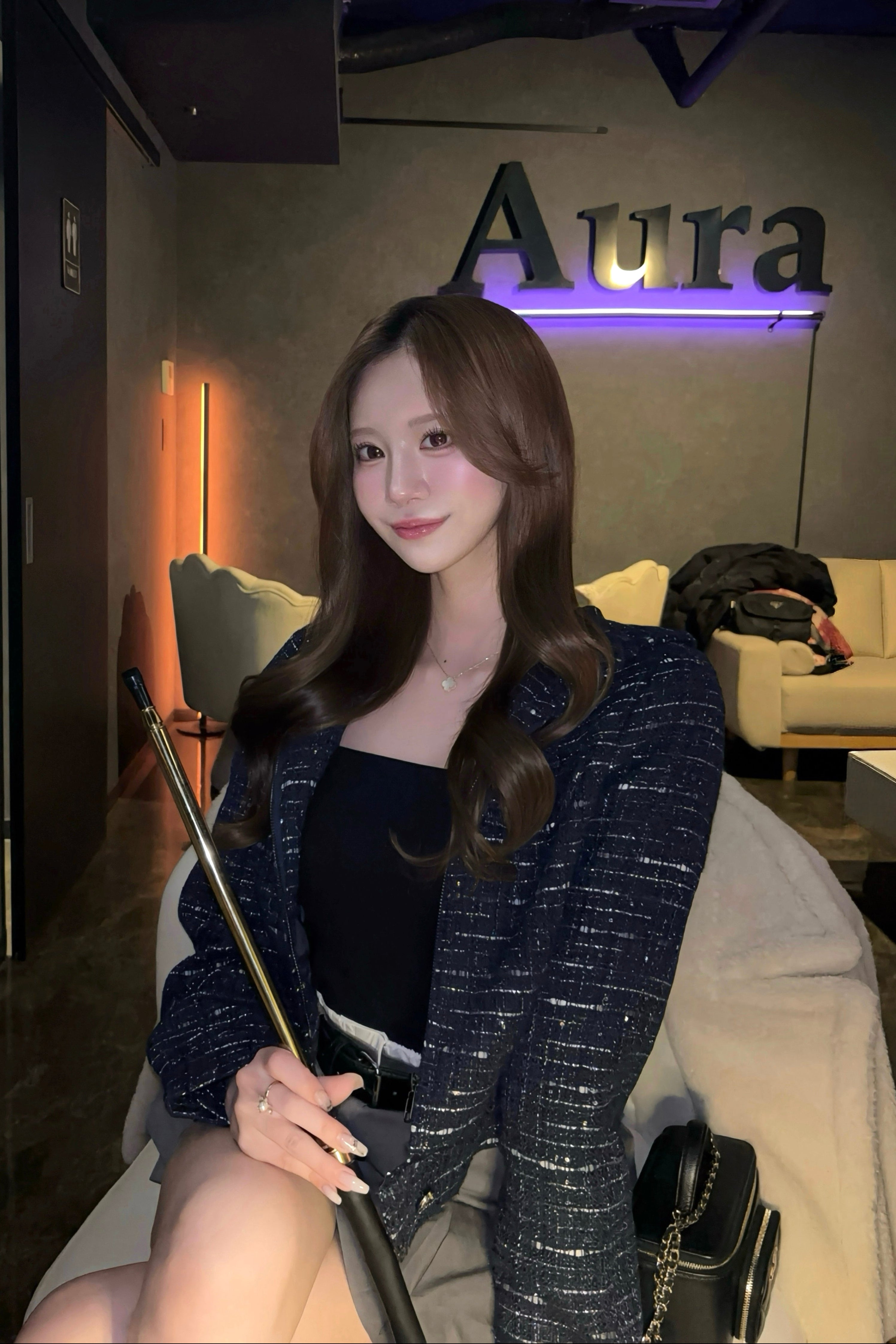 フードツイードショートジャケット KR30423