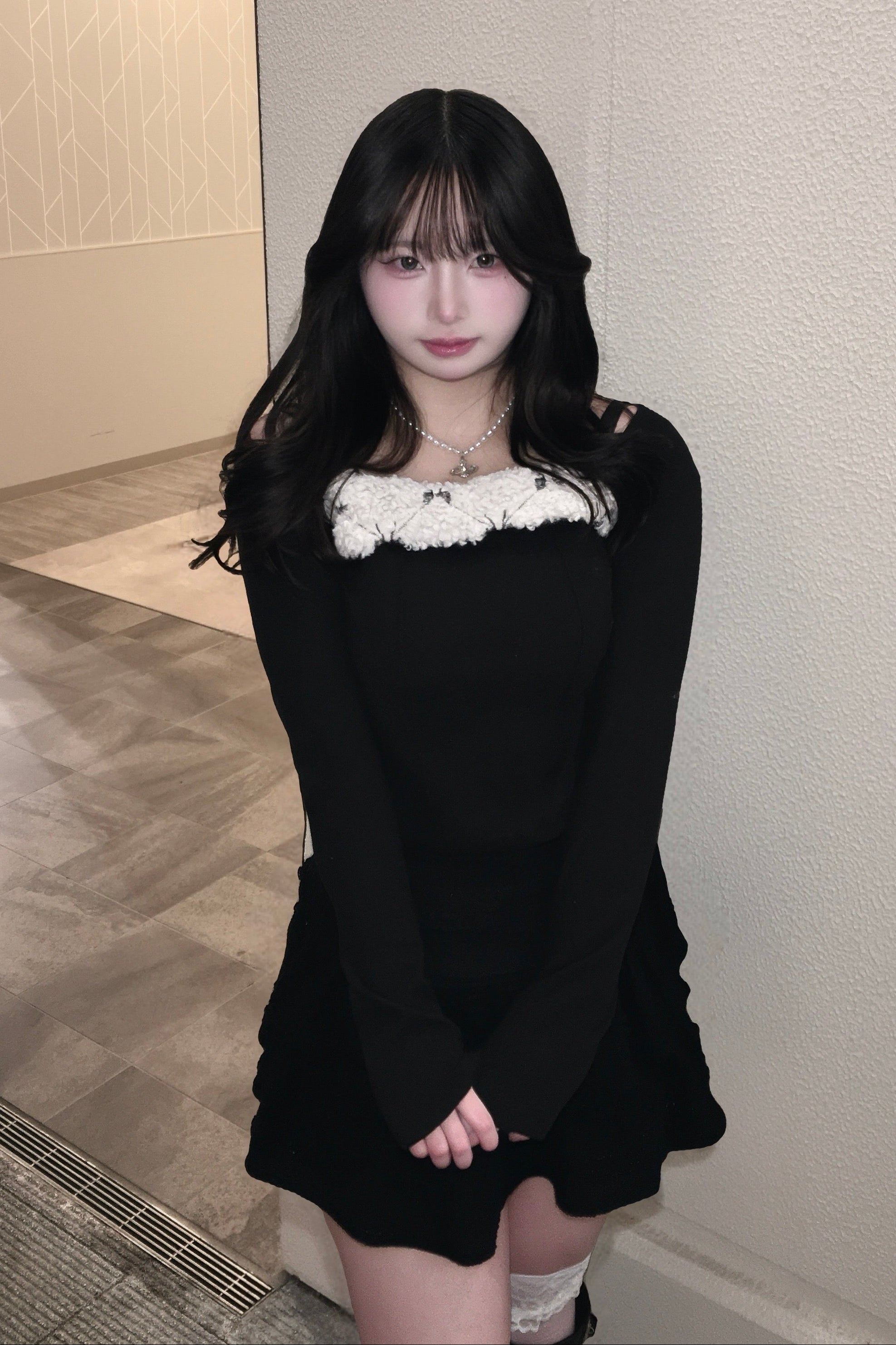 フワフワリボンデザインカットソー KR13804