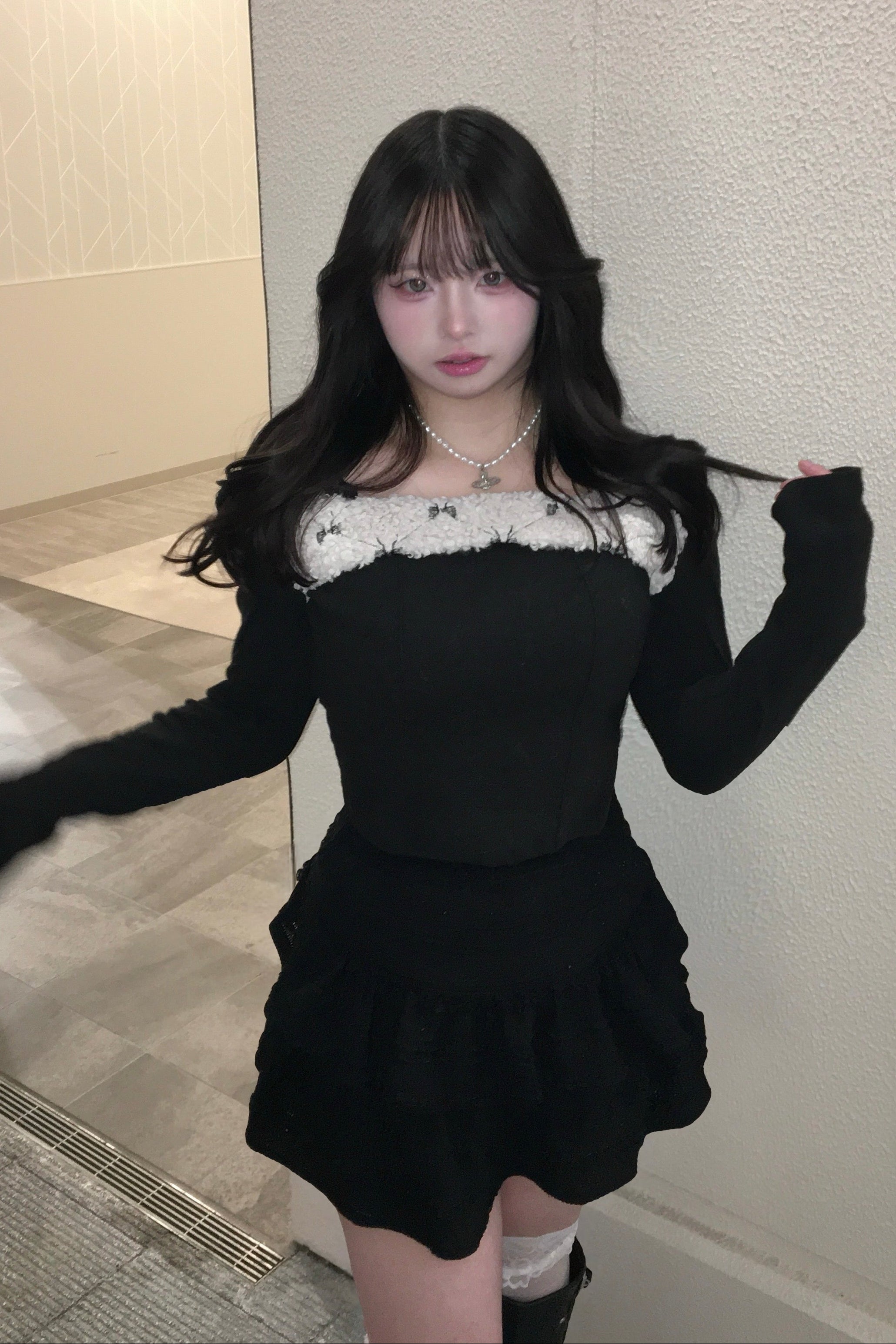 フワフワリボンデザインカットソー KR13804