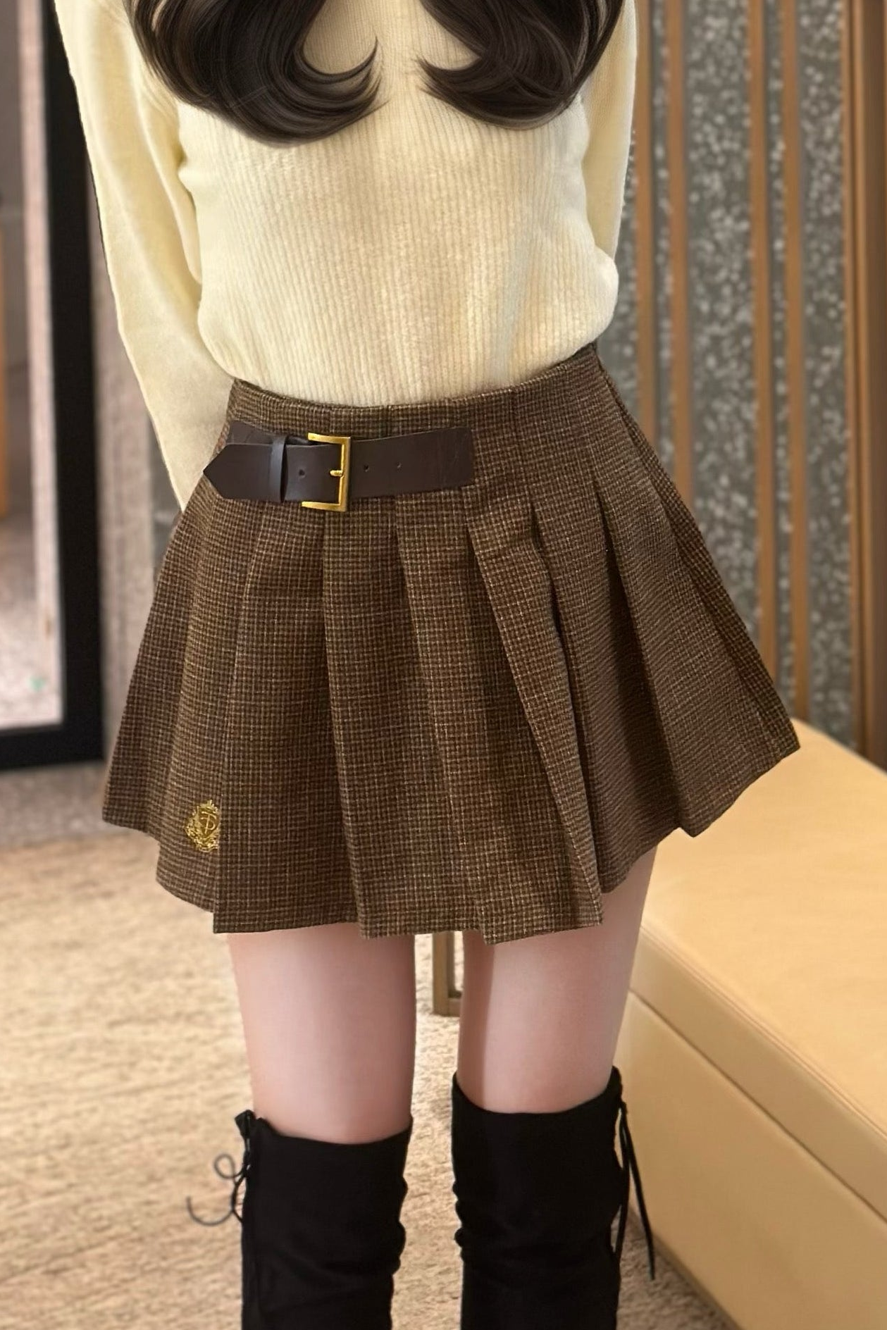 サイドバックルベルトスカート KR13513