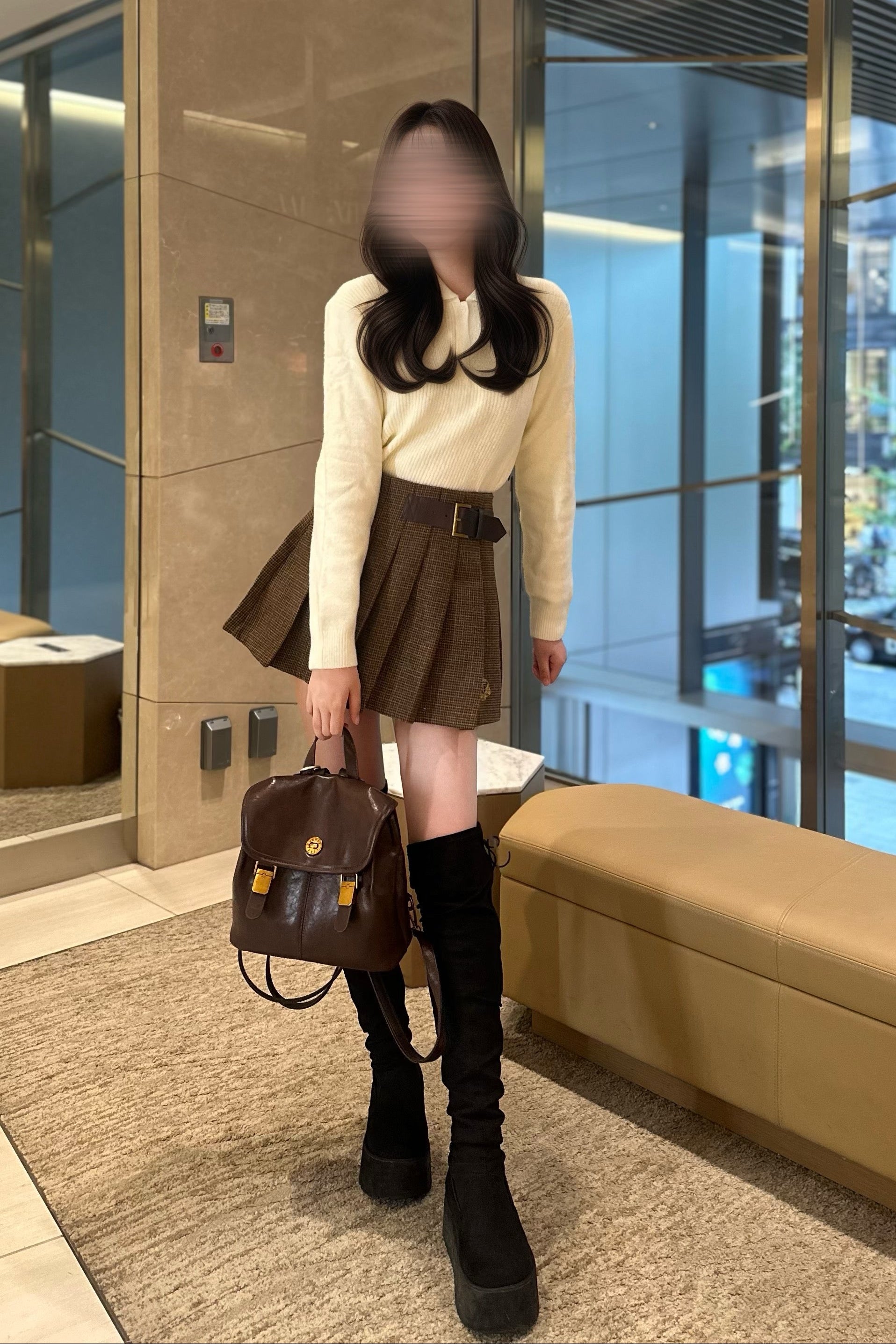 サイドバックルベルトスカート KR13513