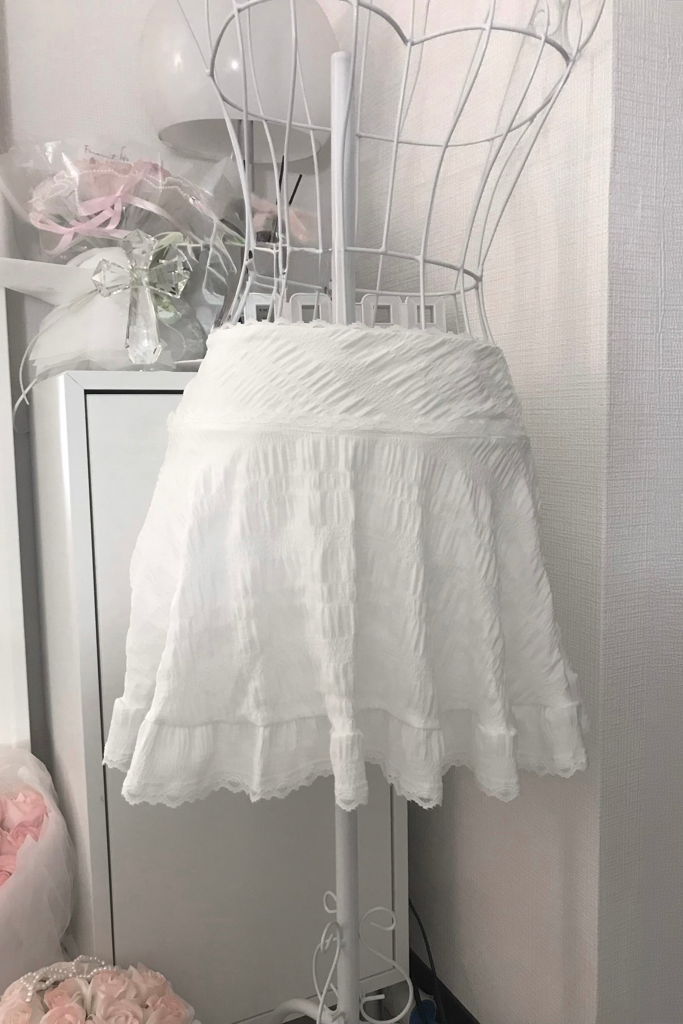 レースフレアミニスカート KR14244