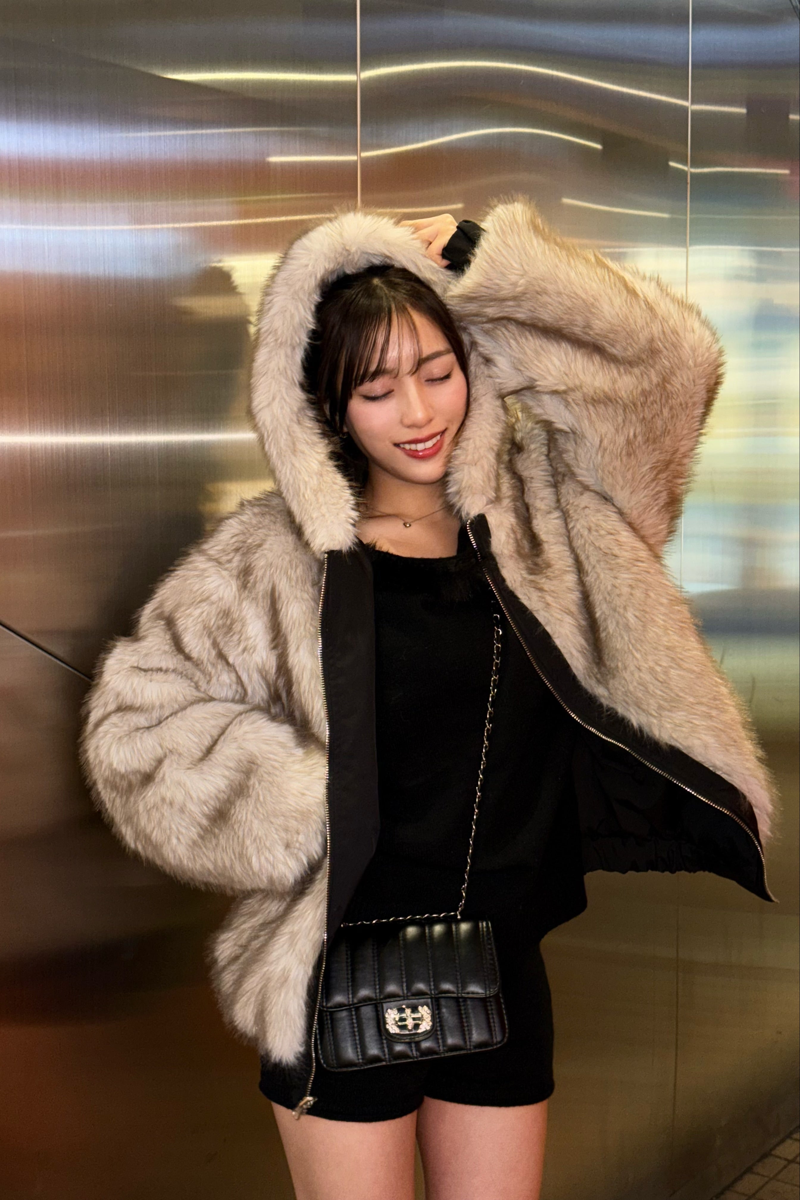 リバーシブルファーアウター KR30076