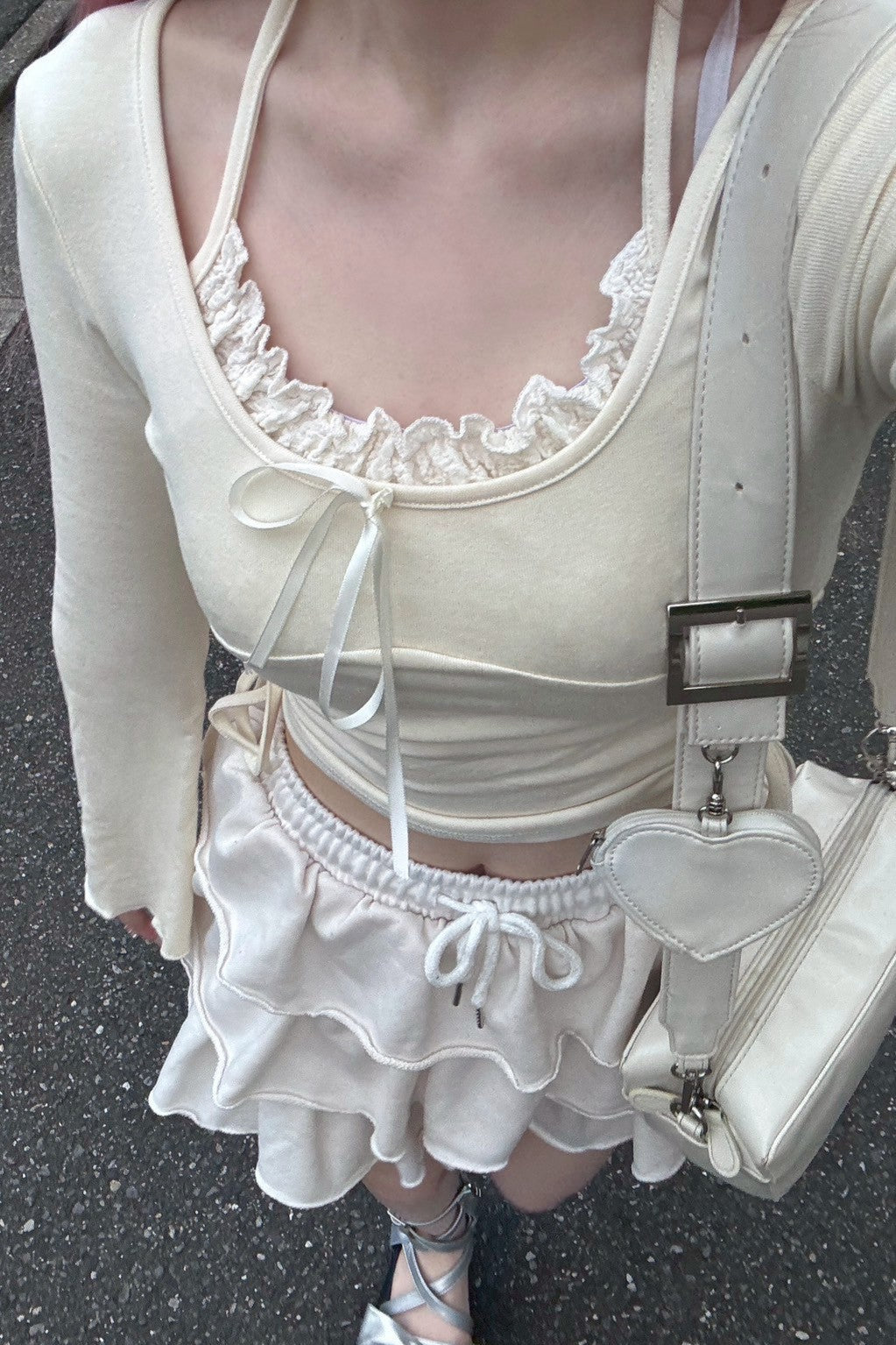 front ribbon lovely tops KR10144