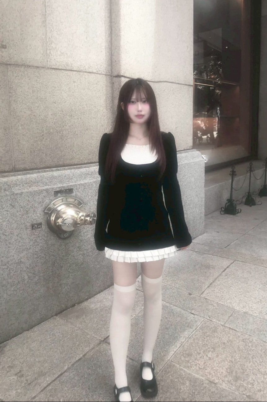 velvet black one-pice KR10085