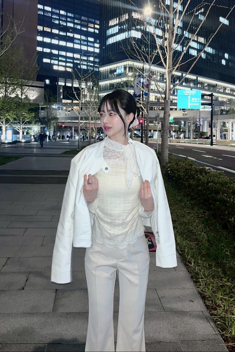 white leather jacket KR10101