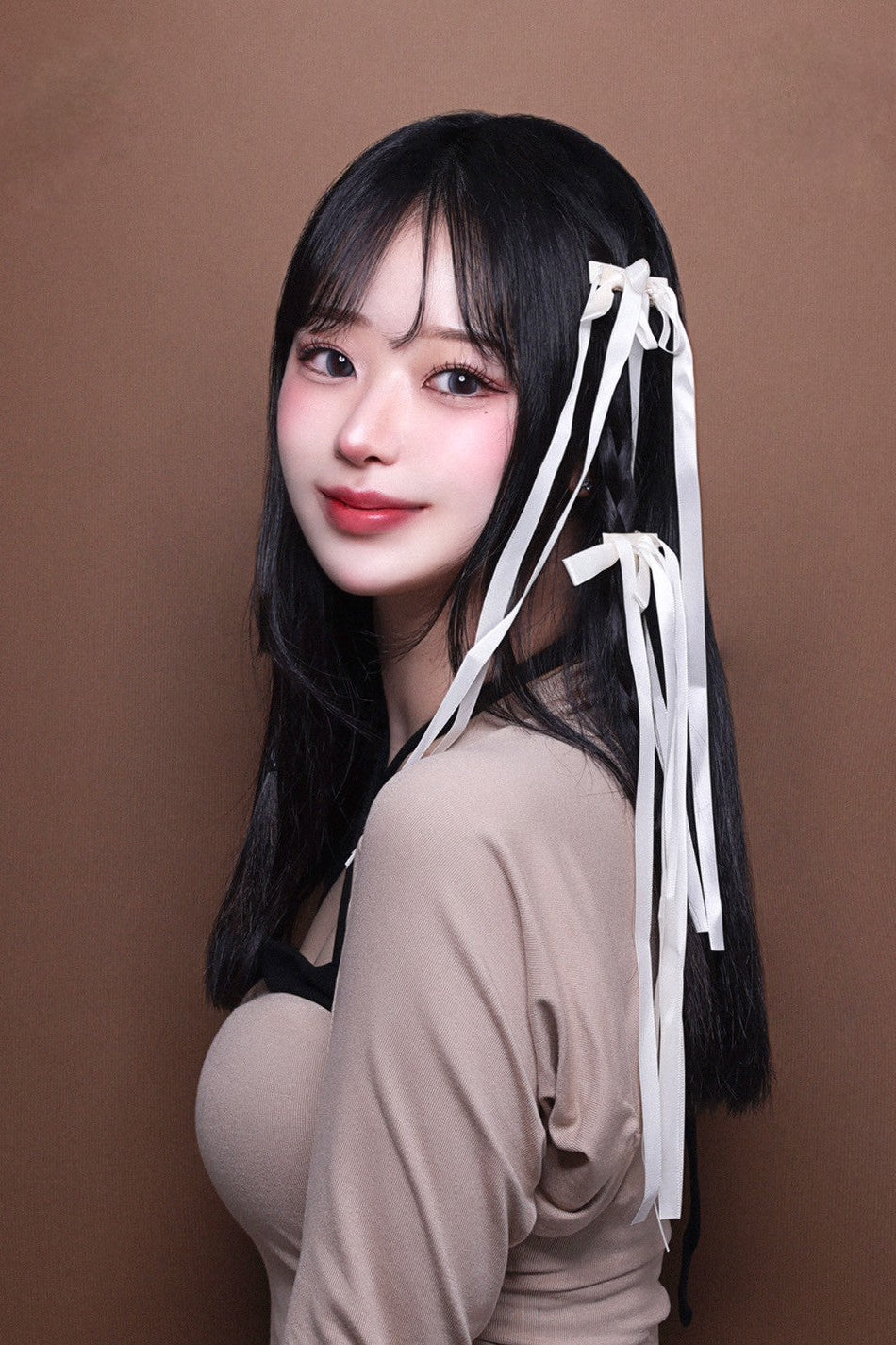 Tight cross ribbon one-pice KR10106