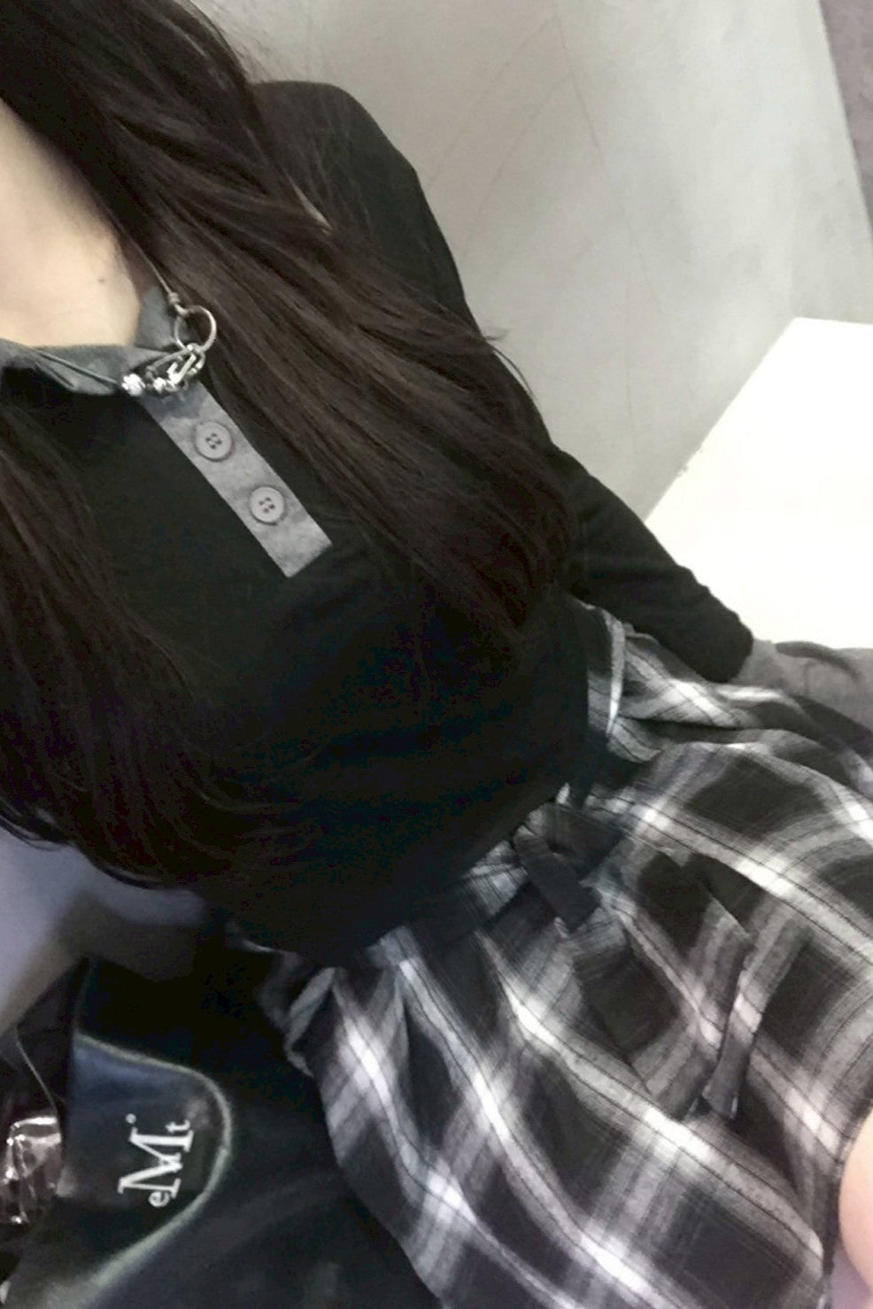 カラーネックシャツニット KR10420