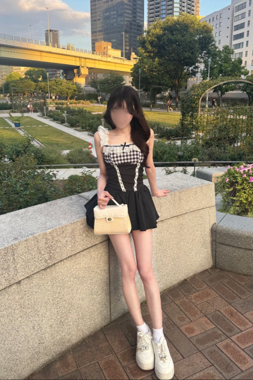 フロントリボンチェックセットアップ KR10549