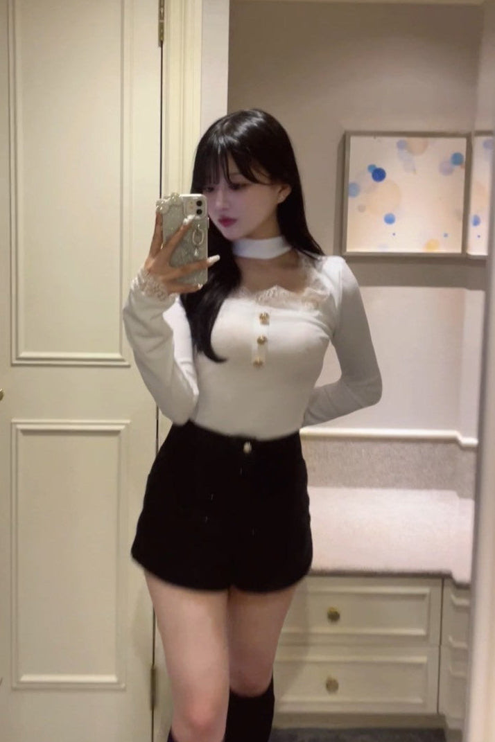 チョーカーネックスクエアトップス KR10372