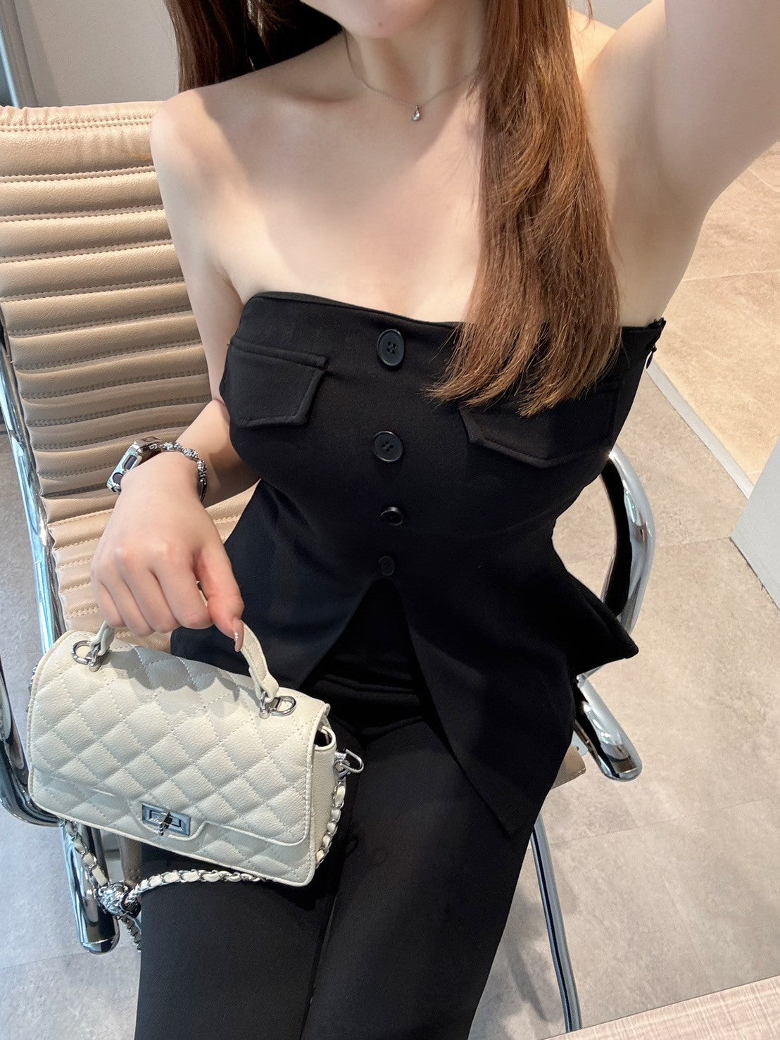 カットデザインビスチェセットアップ KR11134