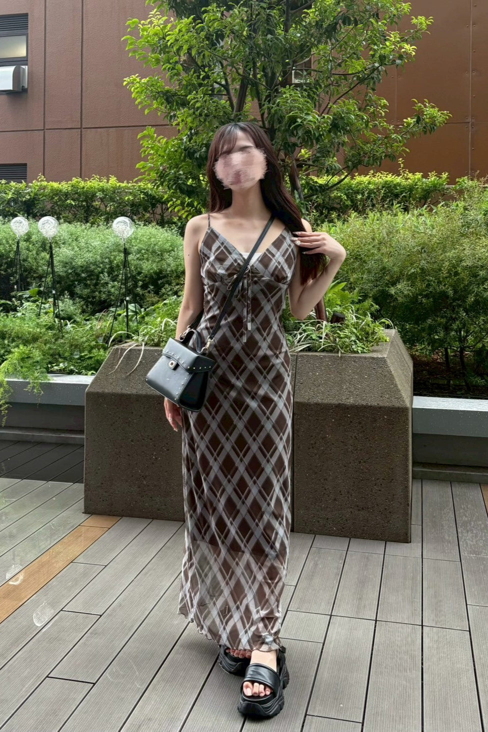 シアーチェックワンピース KR11496