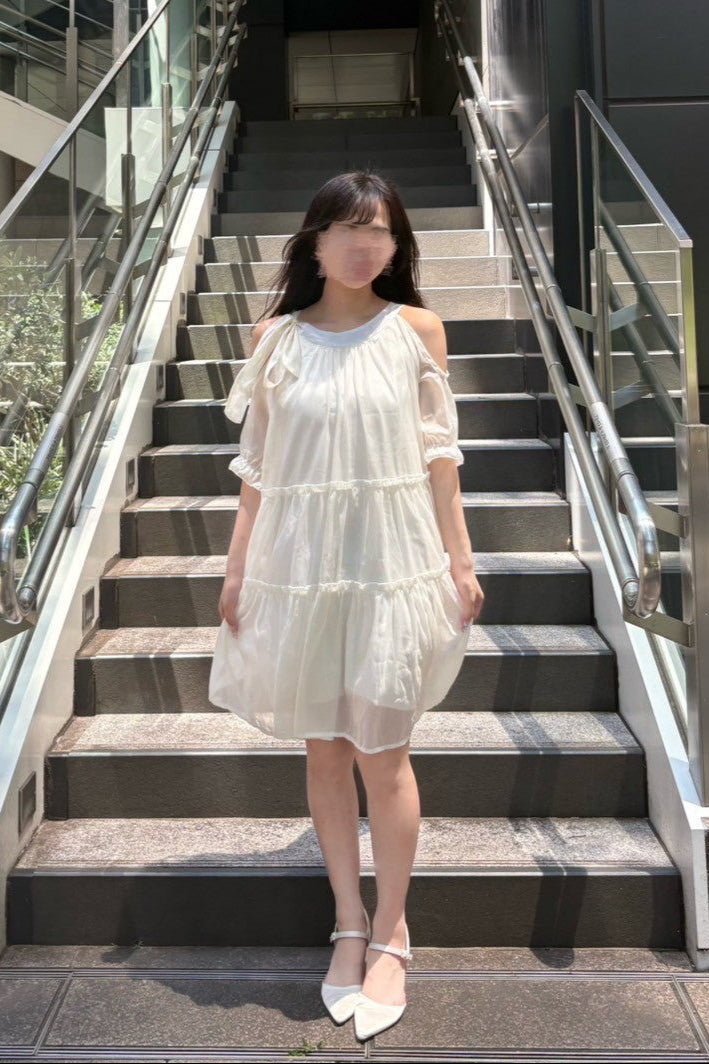 チュールティアードワンピース KR11719