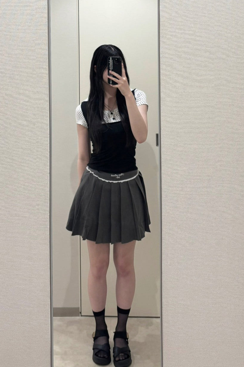 ウエストライン プリーツスカート KR11812
