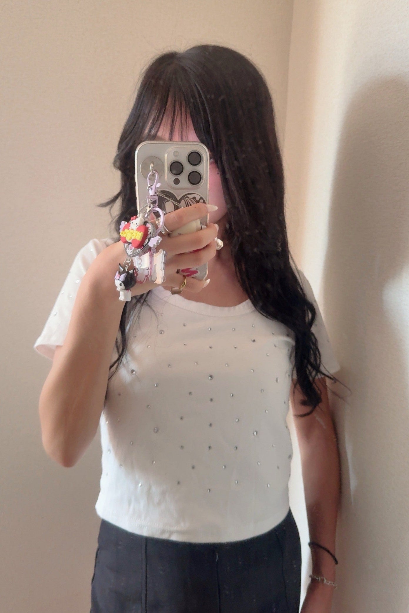 ビジュークロップドTシャツ KR10675