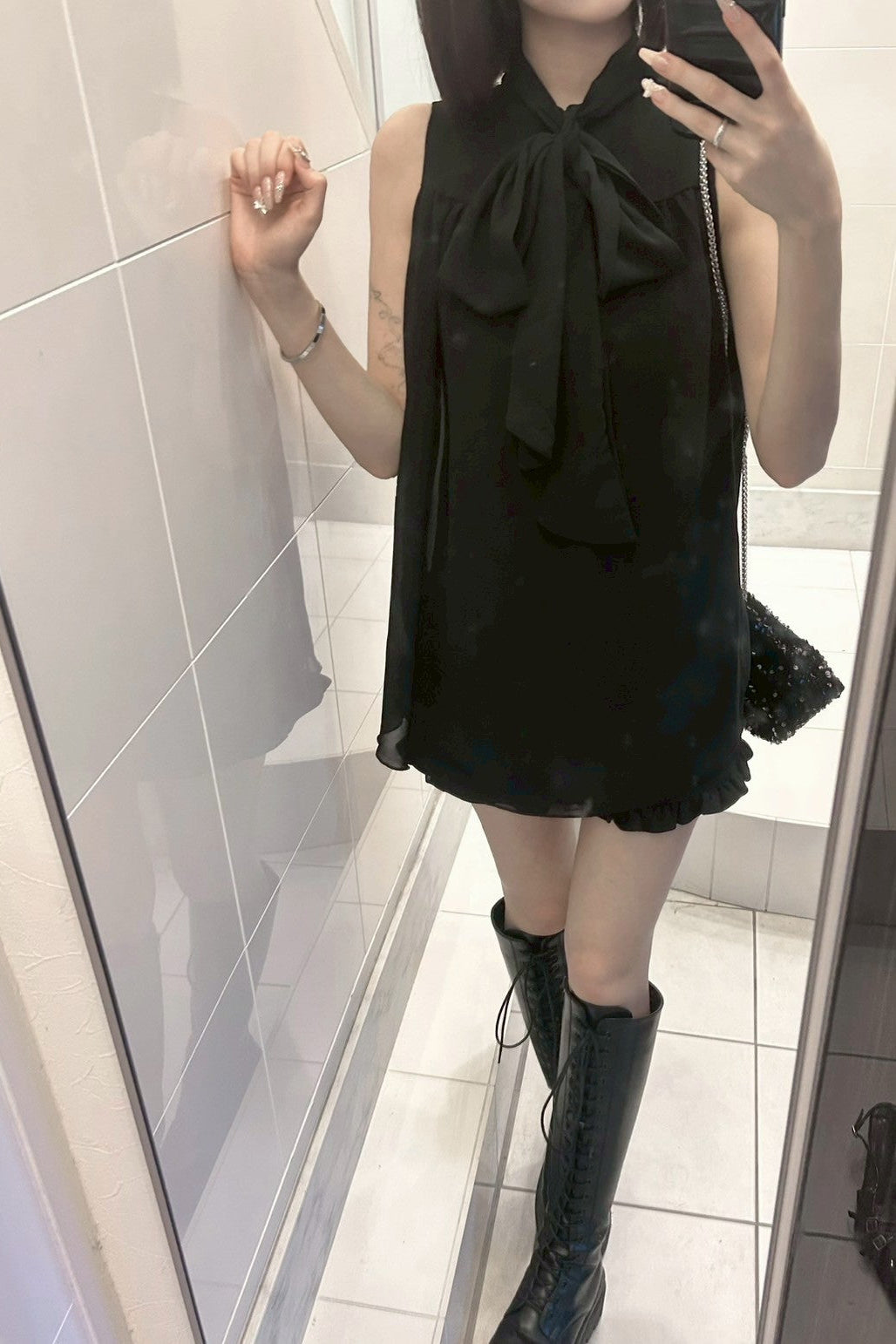 ホルターネックシフォントップス KR11559