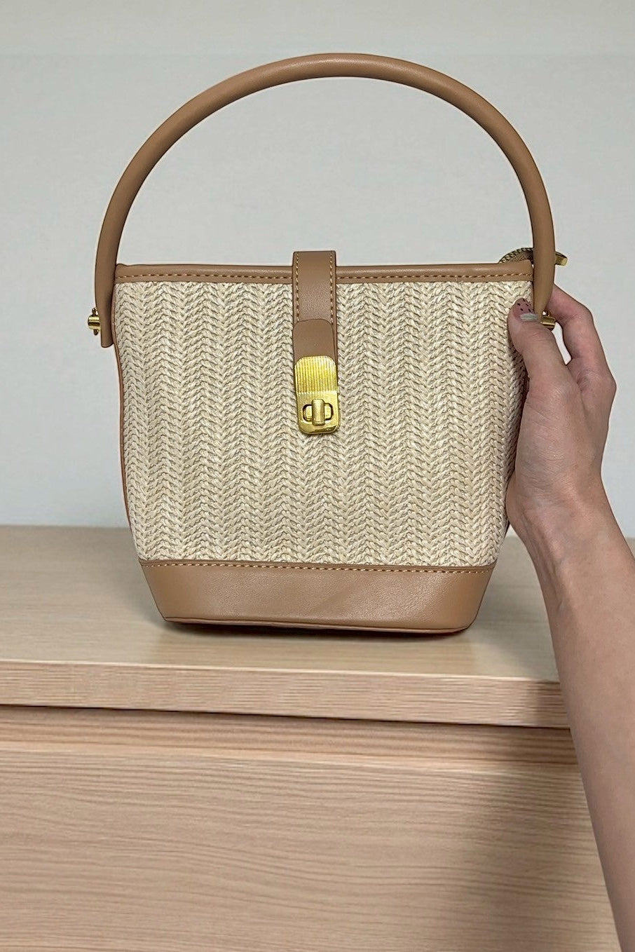 ラタンバケットバッグ KR10799