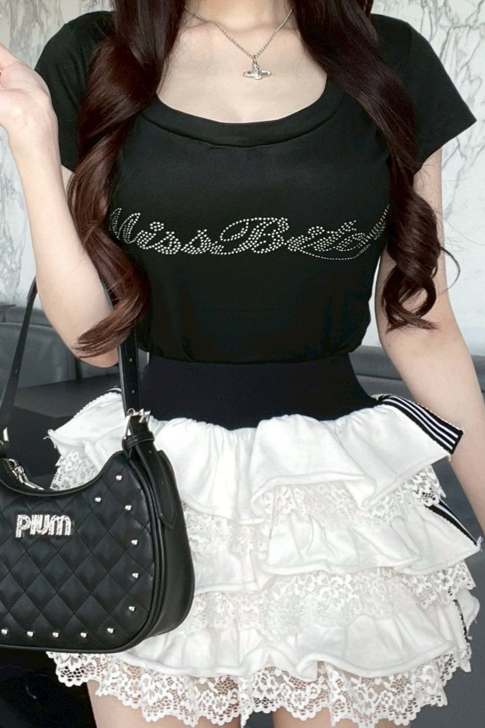 ラメロゴTシャツ KR11944
