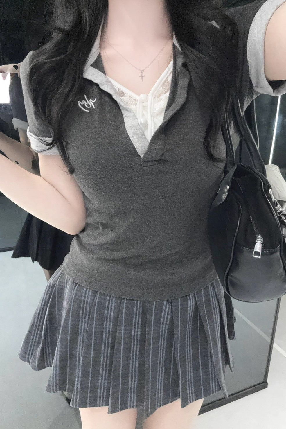 カレッジライクチェックセットアップ KR11490