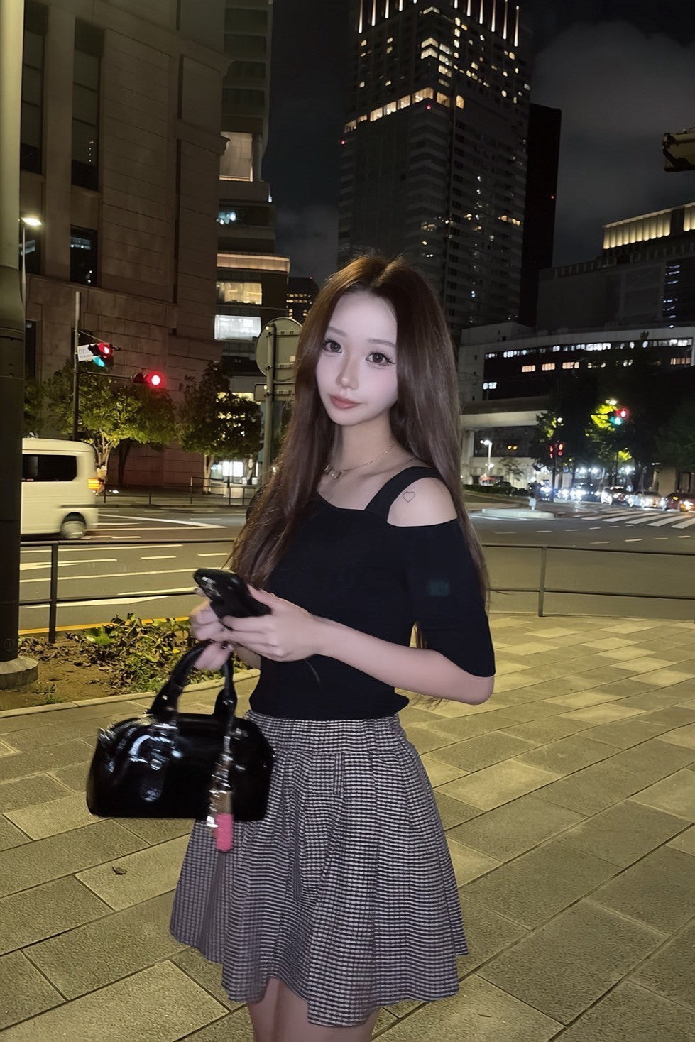 チェックプリーツミニスカート KR12453