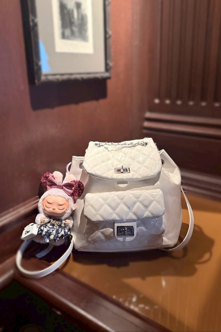 シルバーキルティングバッグ KR12395