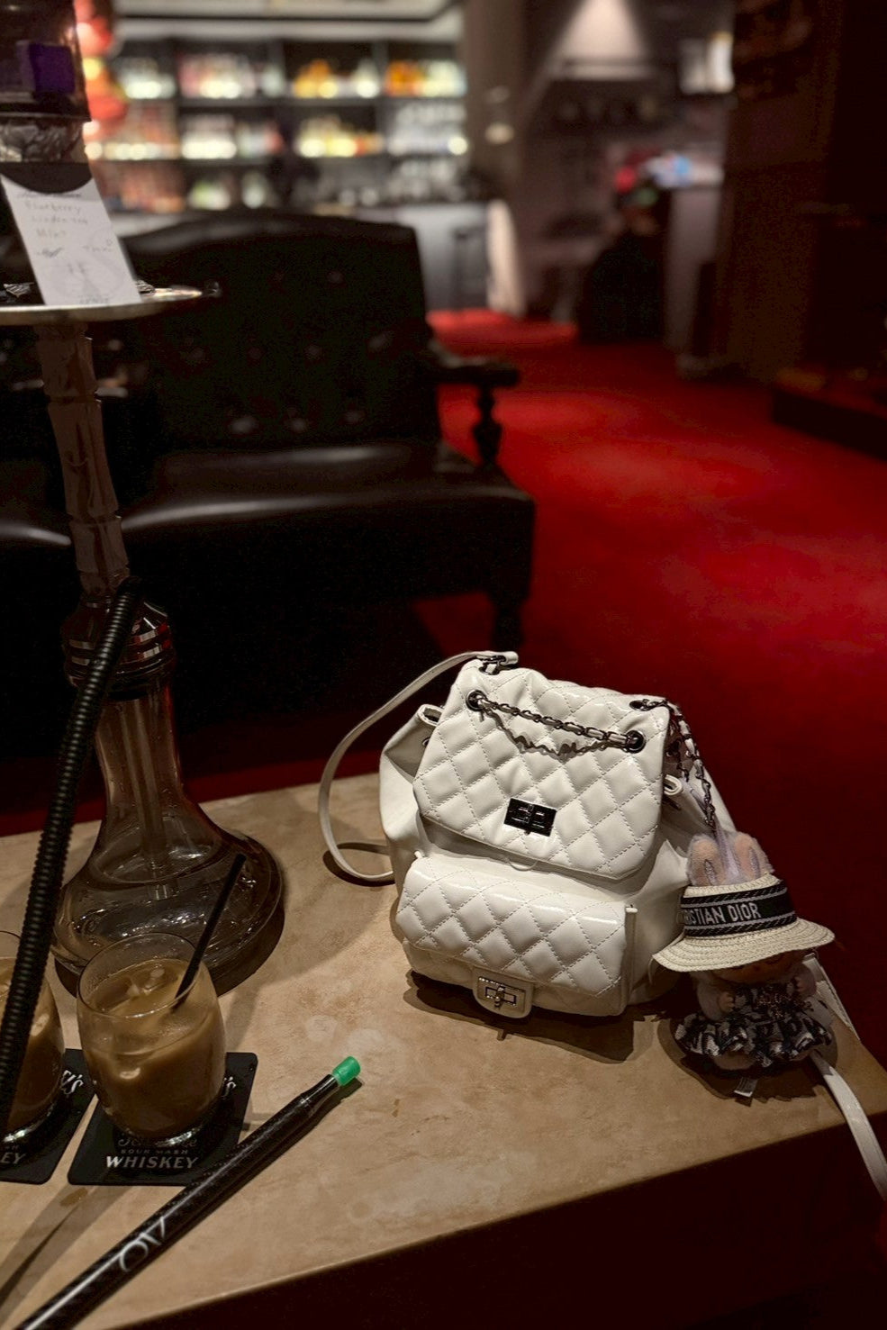 シルバーキルティングバッグ KR12395