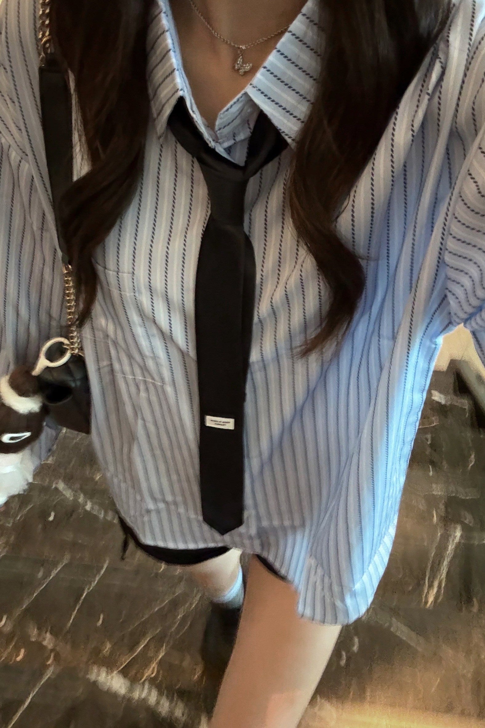 ストライプネクタイシャツ KR13075