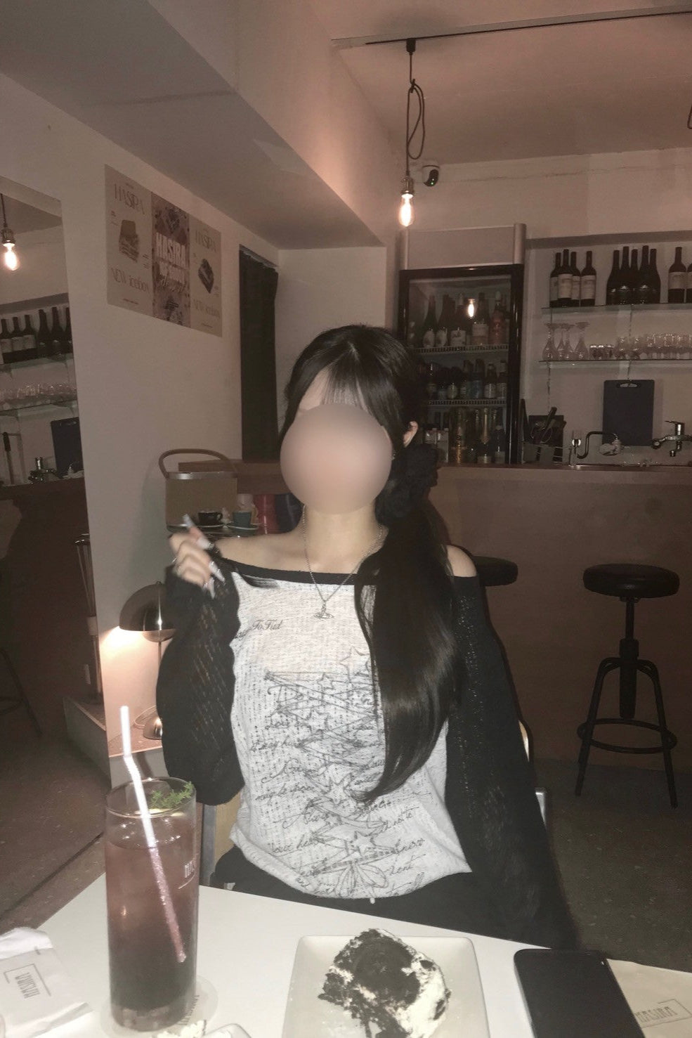 リボンストラップラグランロングTシャツ KR12644