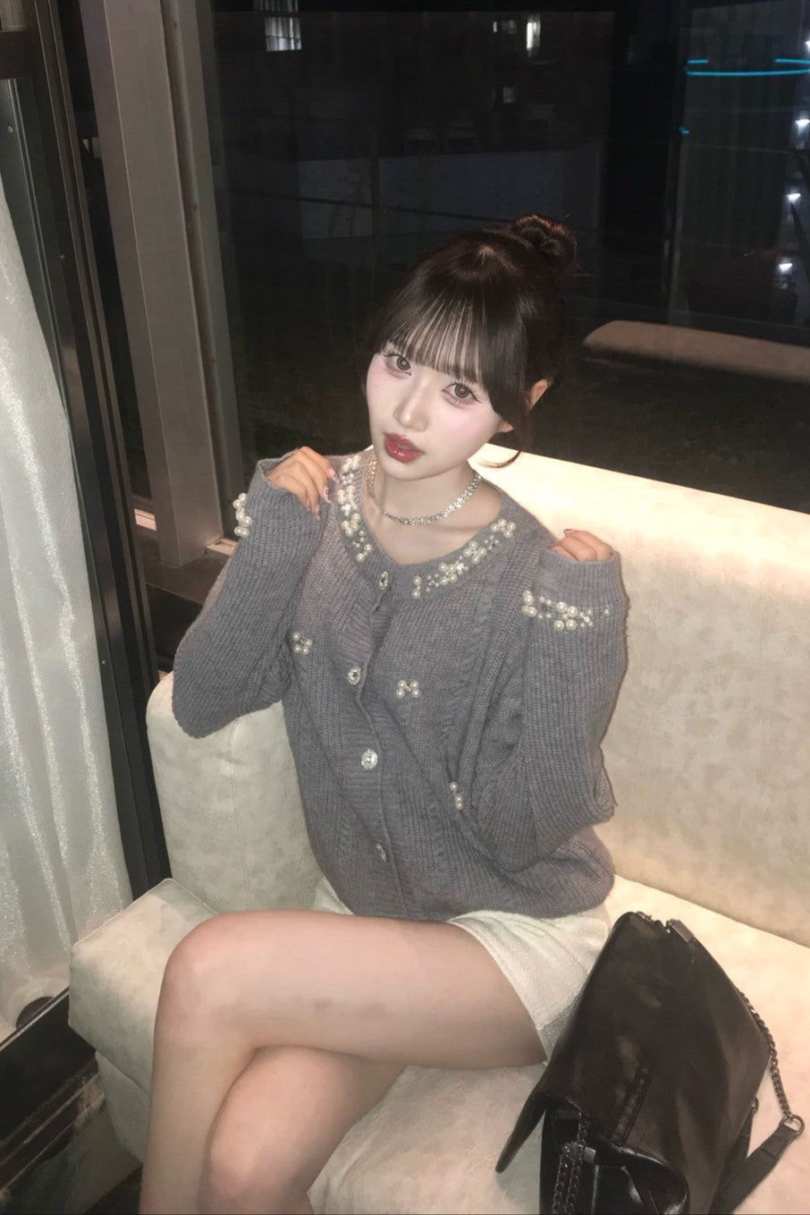 パールビジューカーディガン KR13023