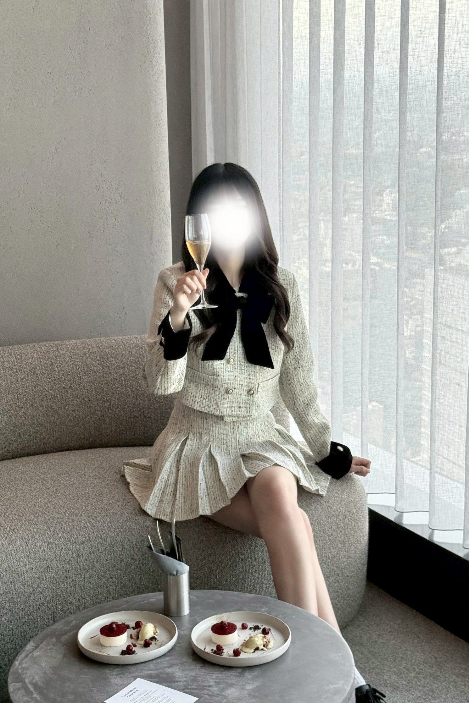 リボンタイツイードセットアップ KR13077