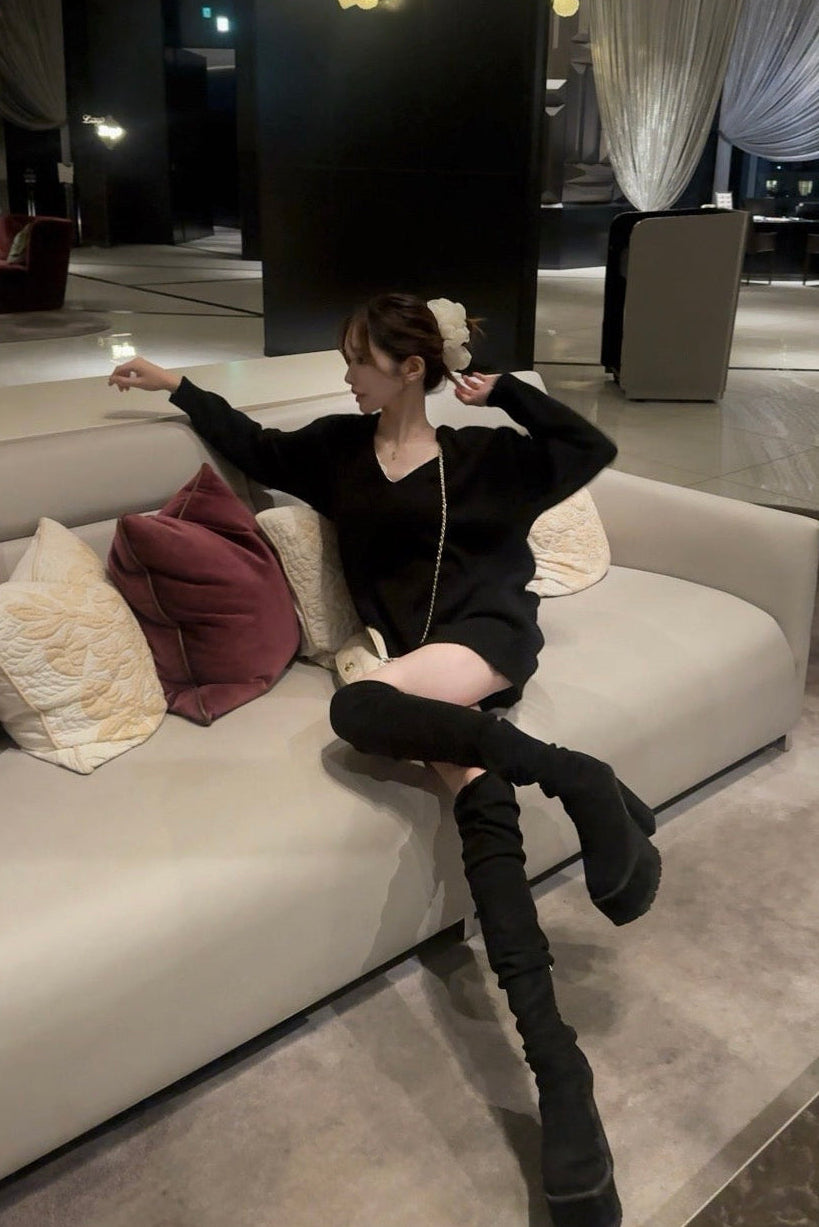 バックリボンニット KR12670