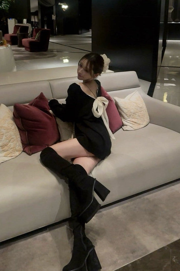 バックリボンニット KR12670