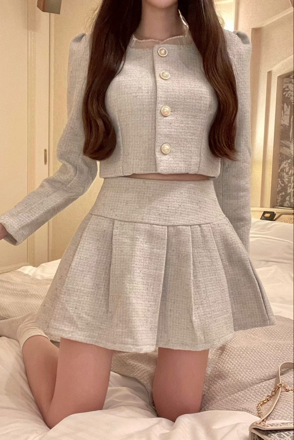 ミニツイードフレアセットアップ KR30032