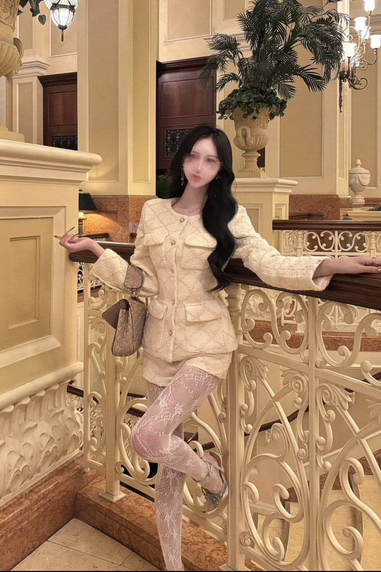 パールツイードショートセットアップ KR30016