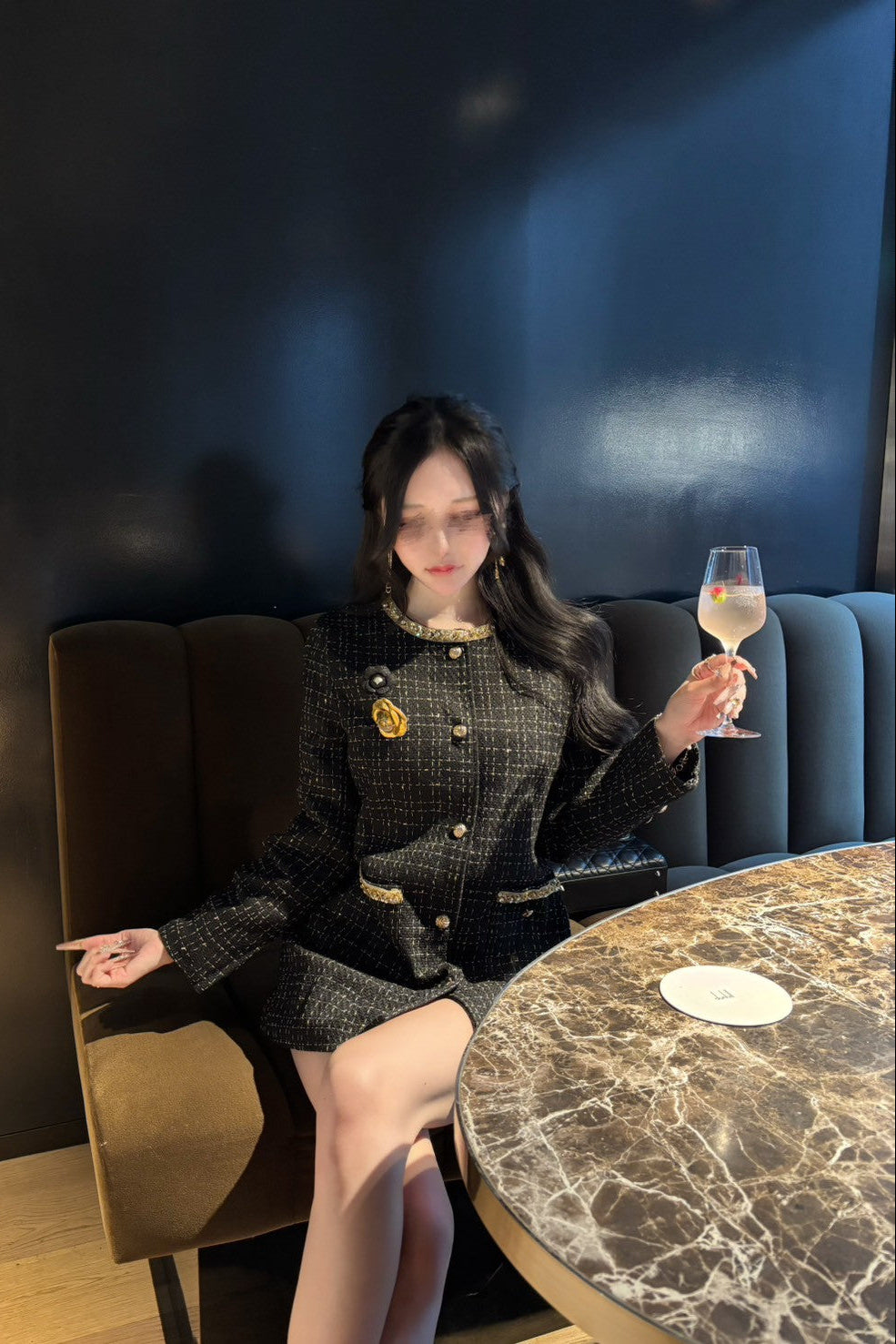 ゴールドボタンツイードコート KR30010