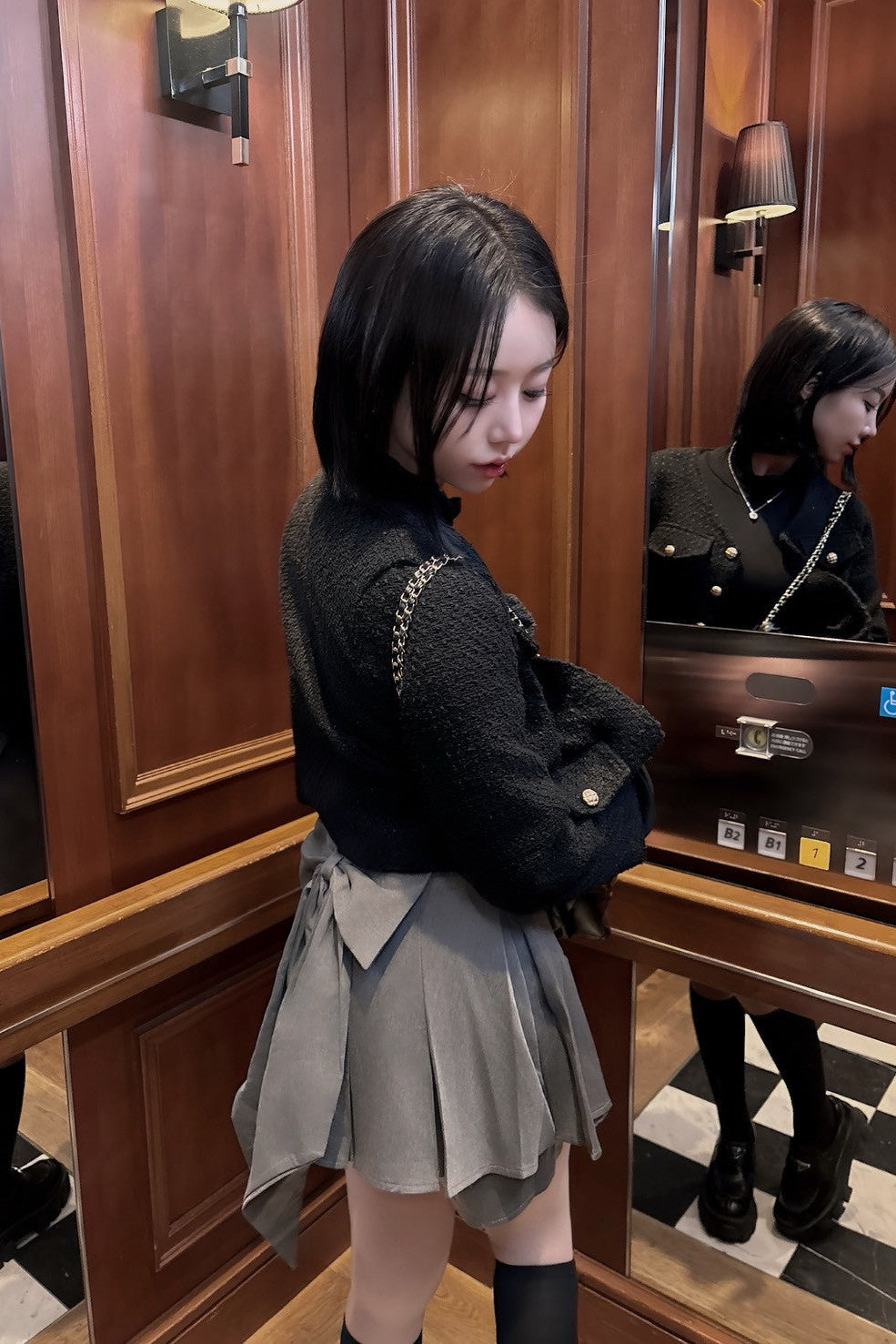 バックリボンプリーツスカート KR12518