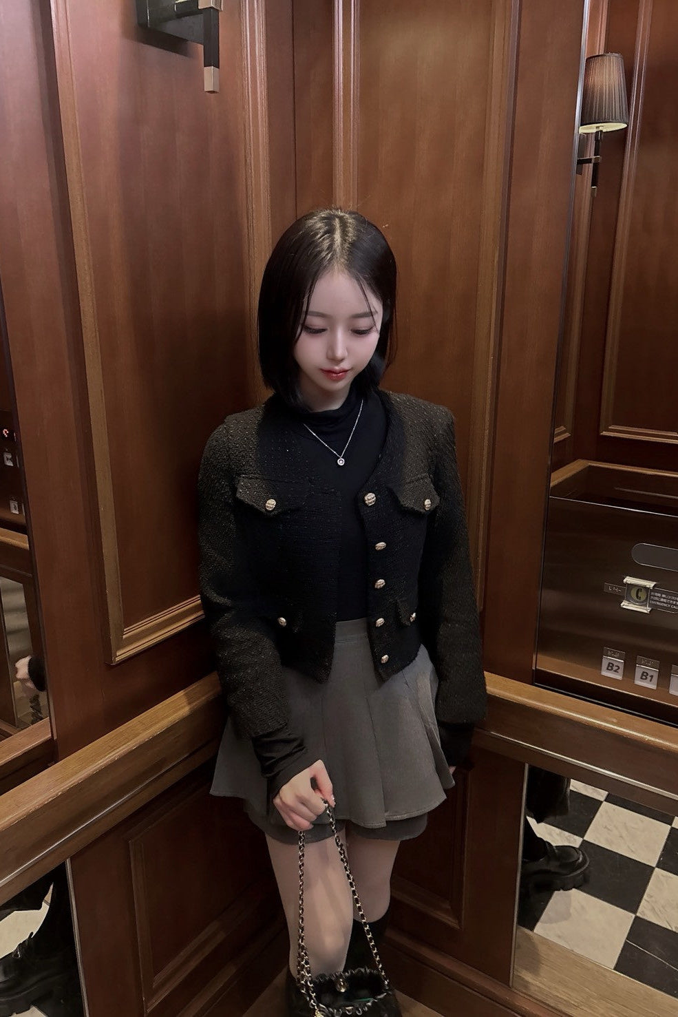 バックリボンプリーツスカート KR12518