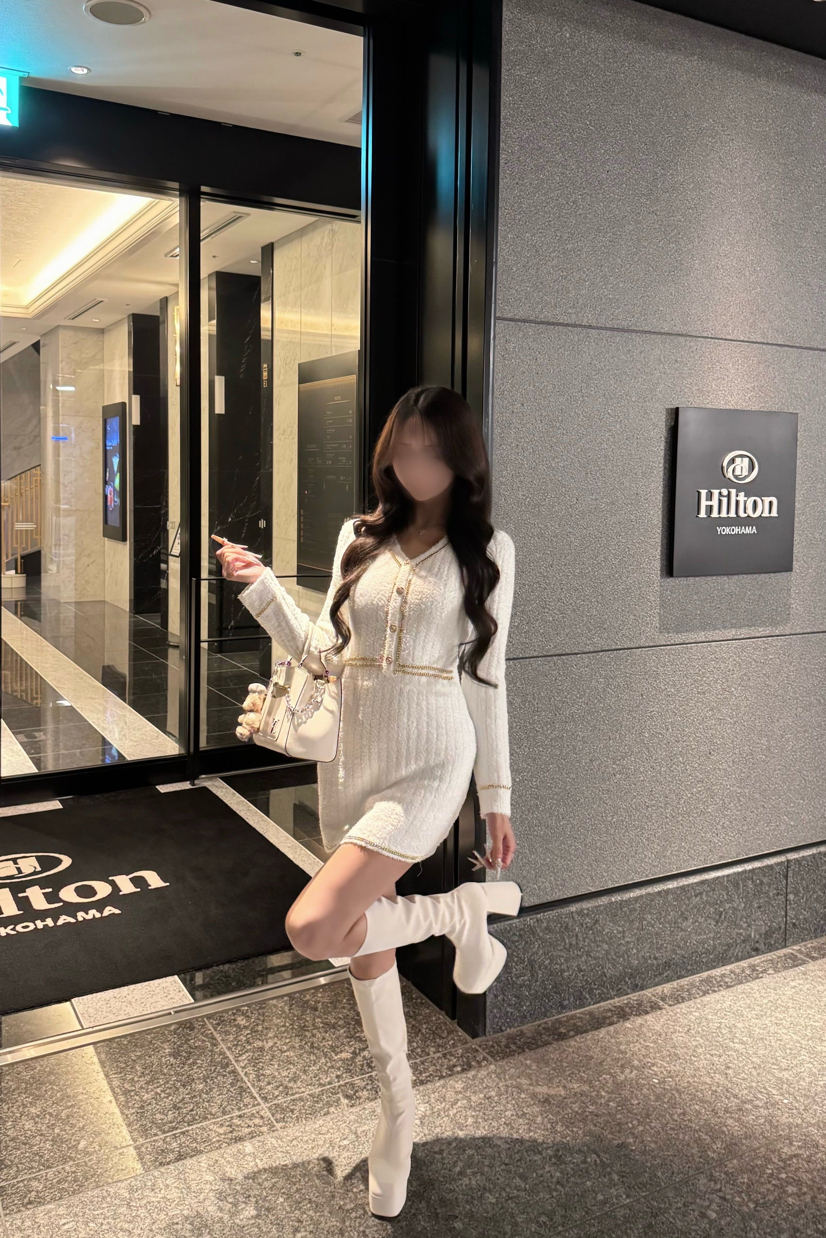 ゴールドラインニットワンピース KR12044