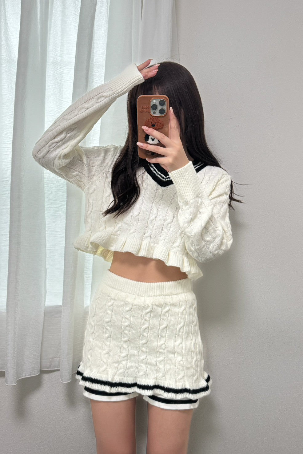 ラインフリルニットセットアップ KR13269