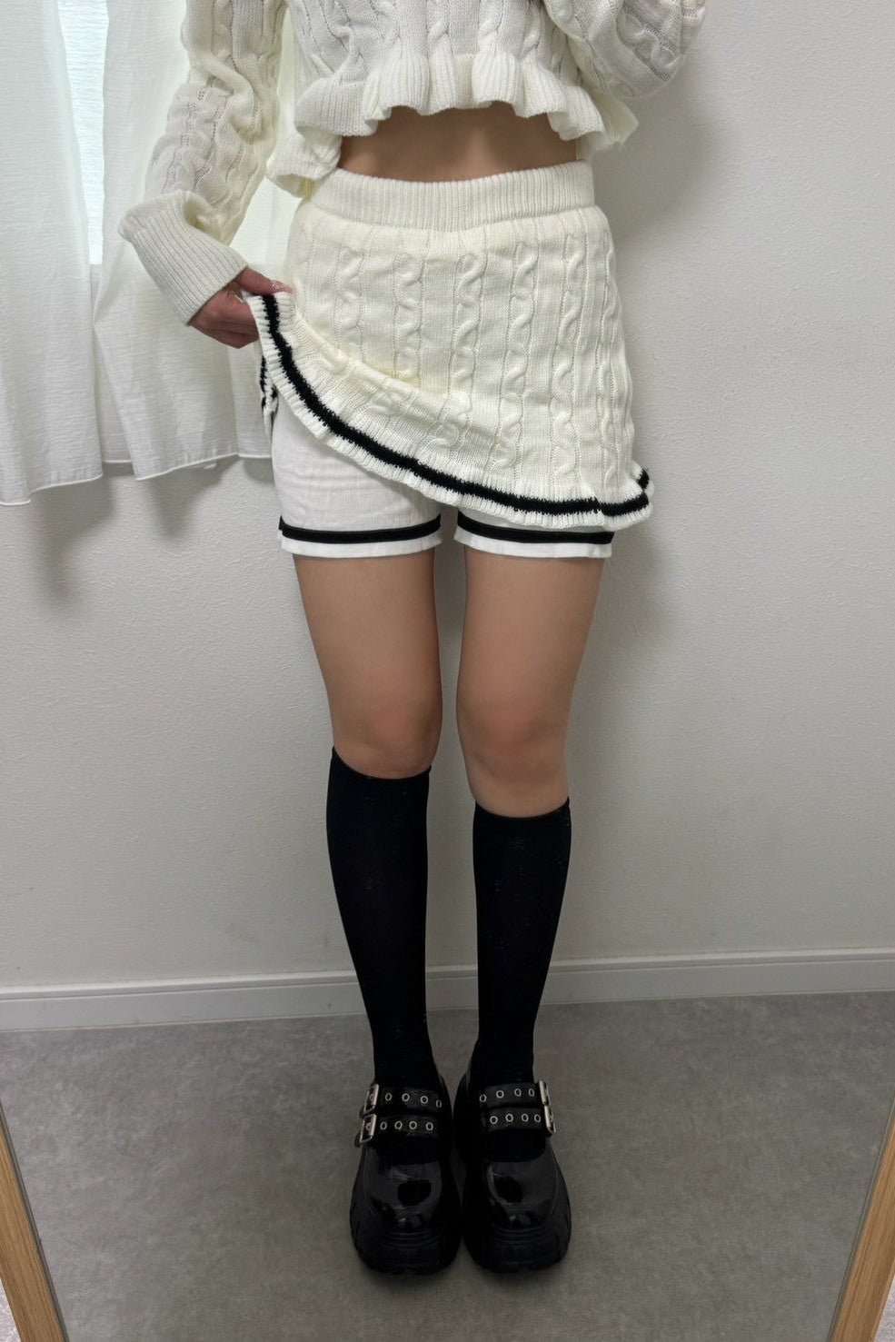 ラインフリルニットセットアップ KR13269