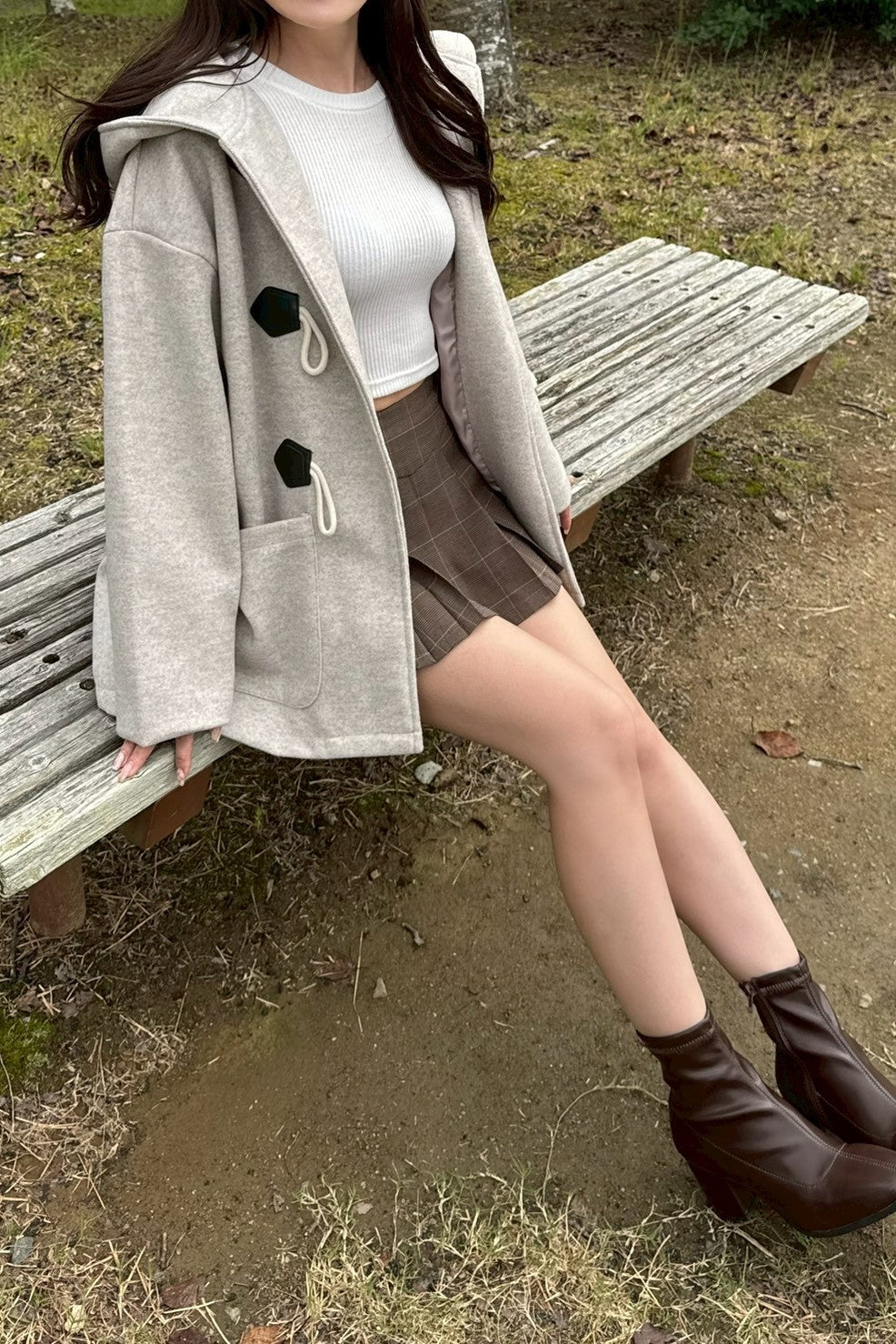 ガーリーダッフルコート KR30027