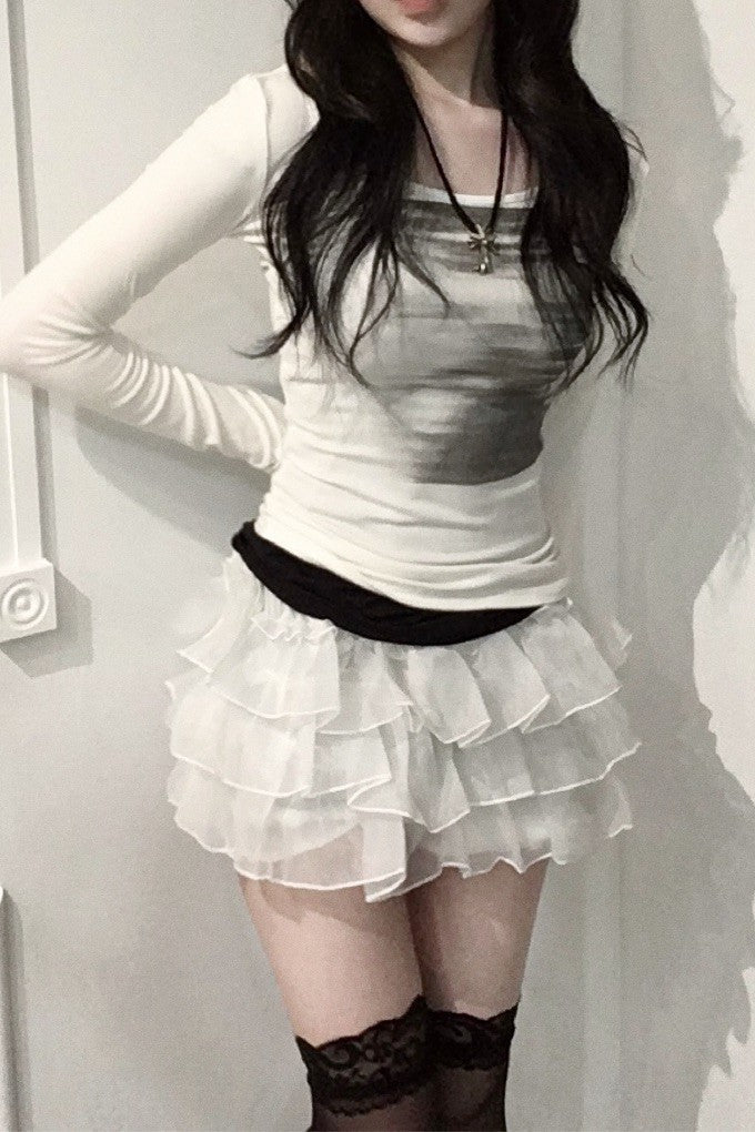 プリントワンショルトップス KR10178