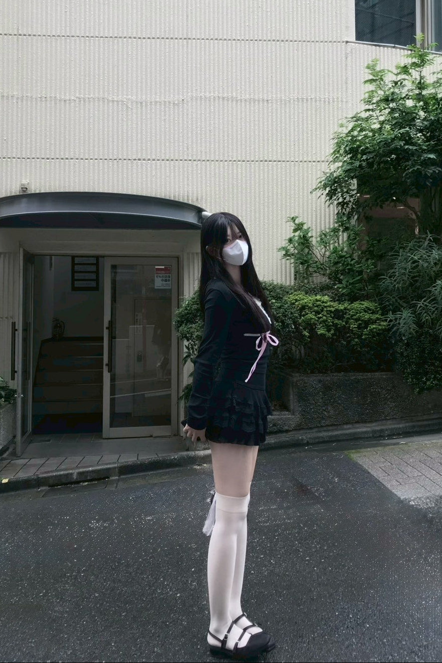 ネックレースリボントップス KR12550