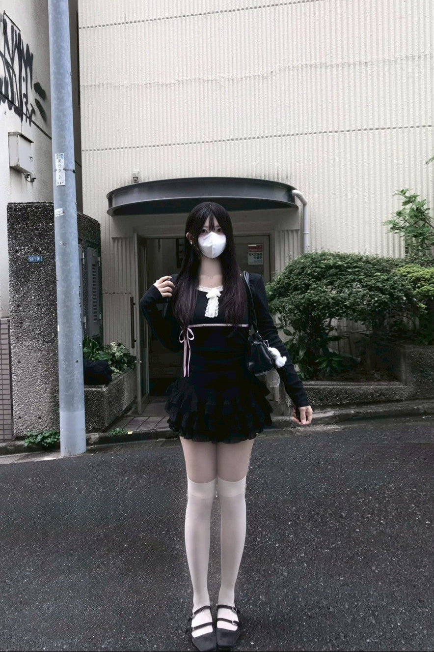 ネックレースリボントップス KR12550